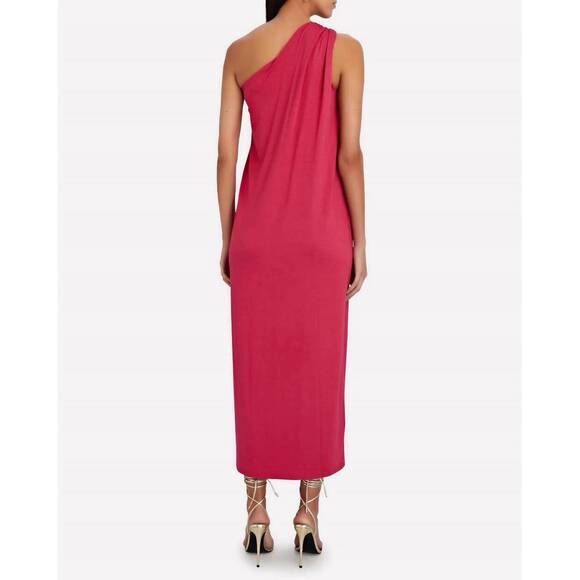 NEW ENZA COSTA one-shoulder maxi dress in fuschia pink - Picture 3 of 3